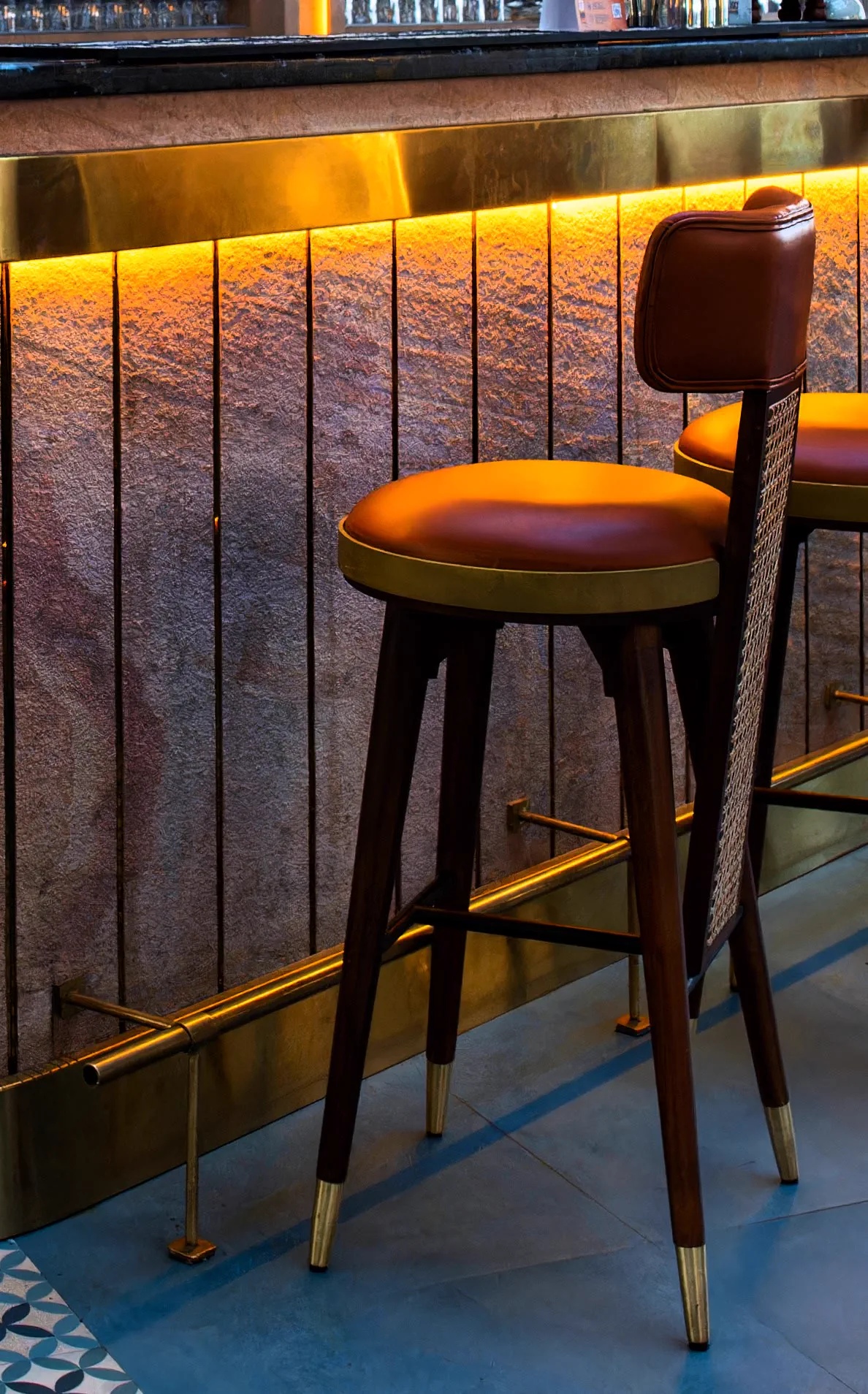 Bar seating detail