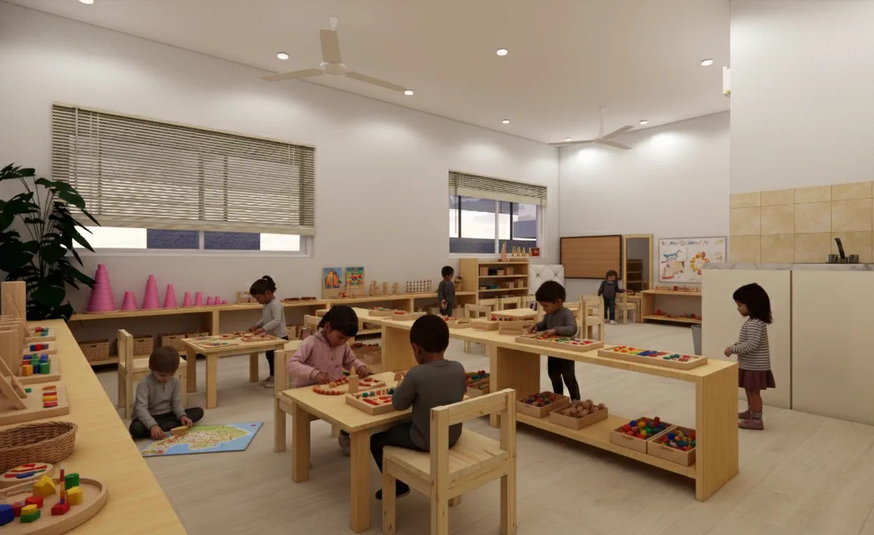 Little Miracles Montessori, the reception and play areas