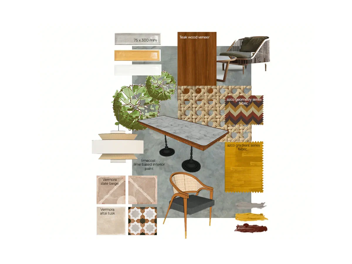Windsong Cafe pre-concept moodboard